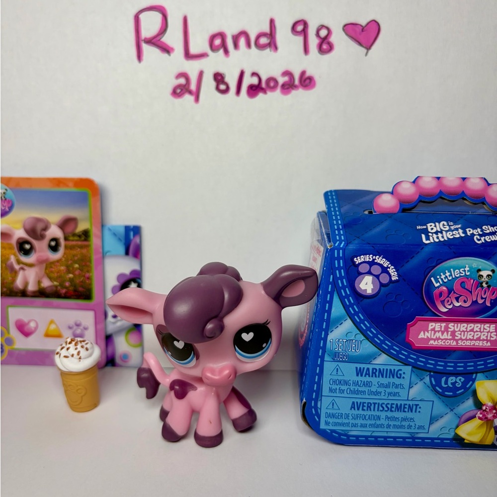 Littlest Pet Shop Pink and Plum Cow #233